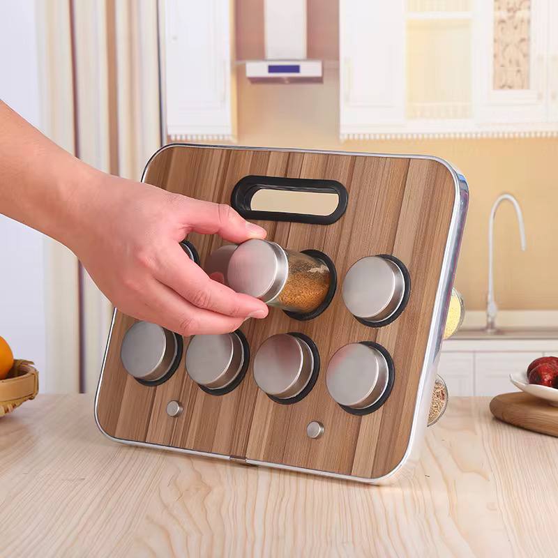 17pcs spice jars set with stand