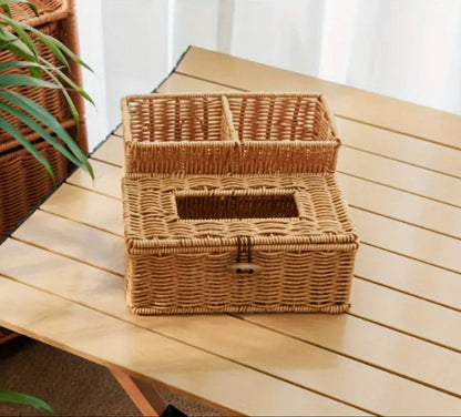 3 slots storage organizer with serviette holder