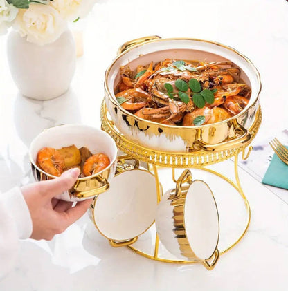 15PCS SOUP CEREMIC SET white