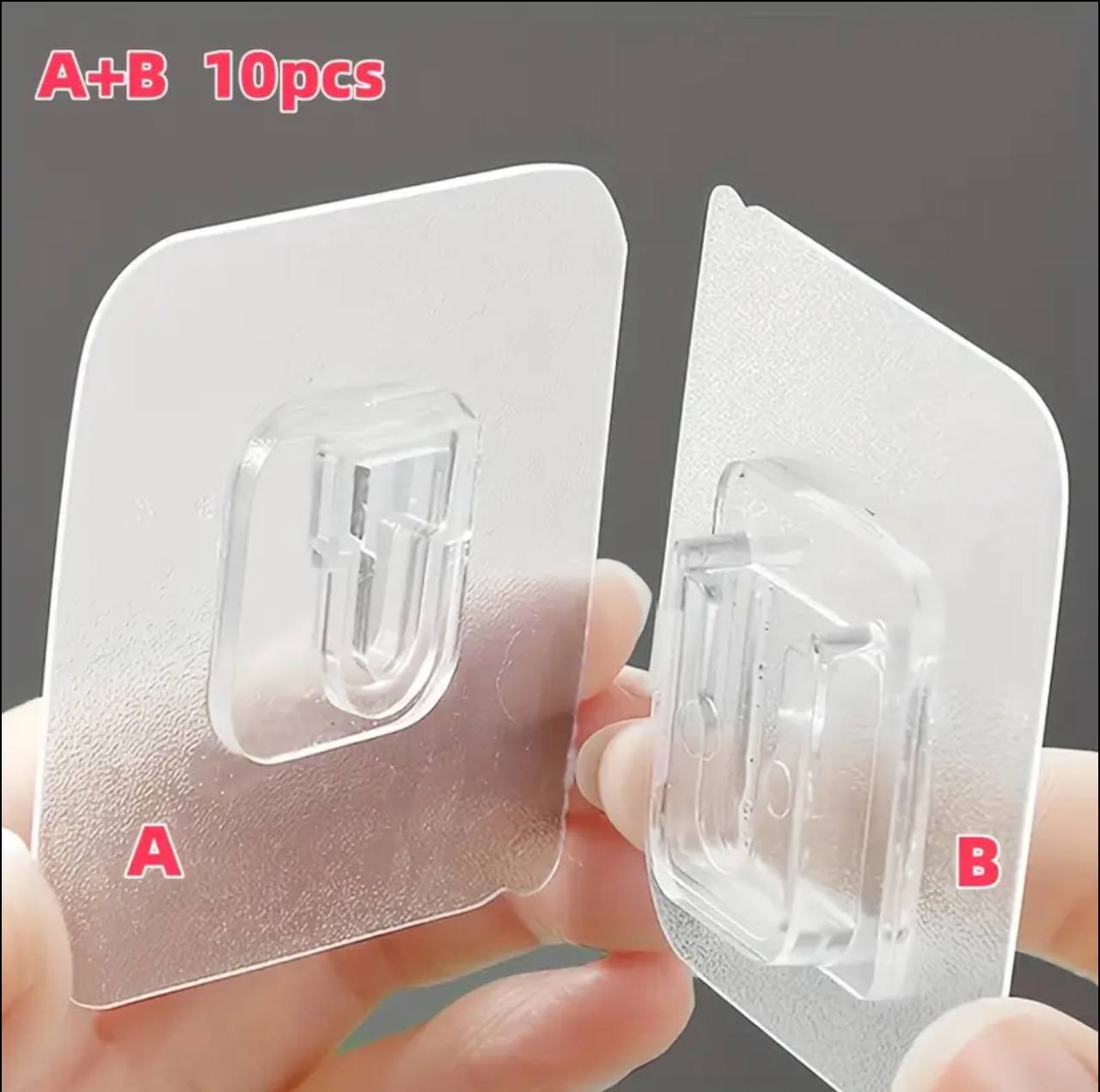 10pcs Double Sided Adhesive Hooks