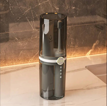 Travel toothbrush and toothpaste holder