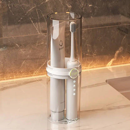 Travel toothbrush and toothpaste holder