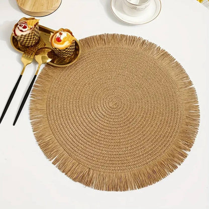 6PCS Round Jute Table Mat