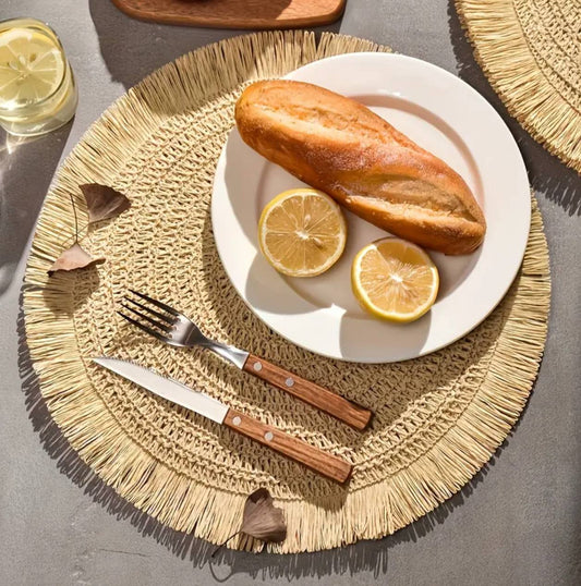 6PCS Round Jute Table Mat