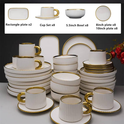 32pcs Elegant  European Porcelain Dinner set
