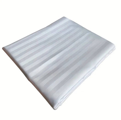 White striped bedsheets