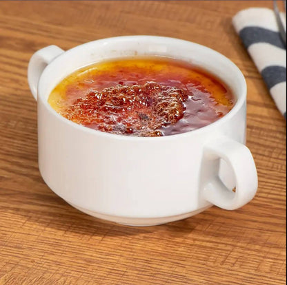 6pcs Ceramic bowl 2handle