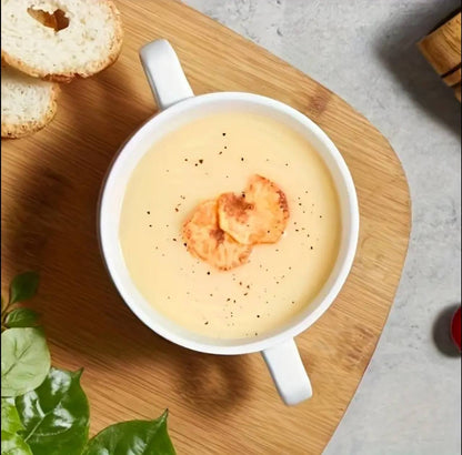 6pcs Ceramic bowl 2handle