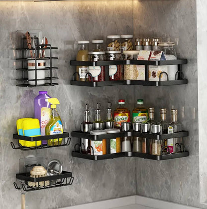 5pcs set triangular Shower caddy shelf/Bathroom organizer