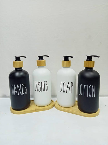 2Pcs 500ml Refillable Soap/ Lotion & Hands/Dishes dispenser