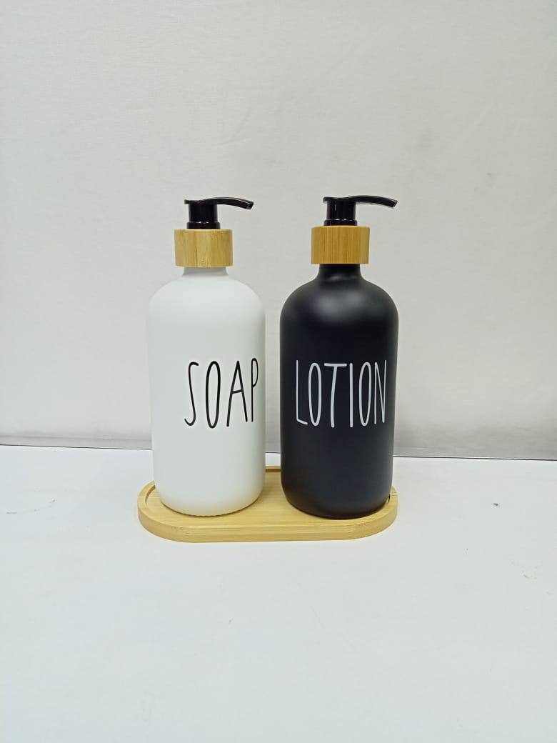 2Pcs 500ml Refillable Soap/ Lotion & Hands/Dishes dispenser