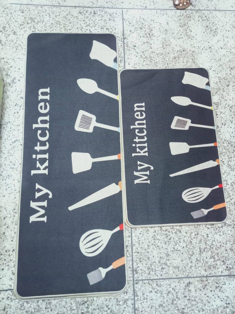 2pcs kitchen mats with rubber super non-slip underside