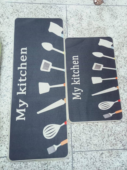 2pcs kitchen mats with rubber super non-slip underside