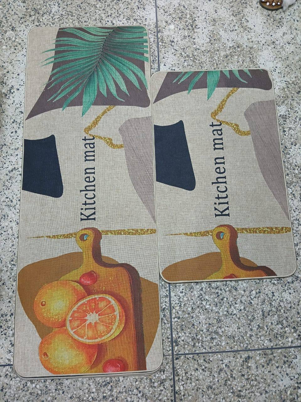 2pcs kitchen mats with rubber super non-slip underside