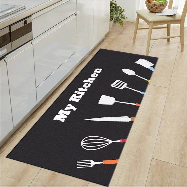 2pcs kitchen mats with rubber super non-slip underside