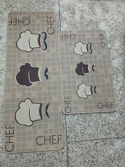 2pcs kitchen mats with rubber super non-slip underside