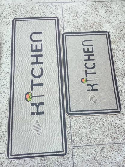 2pcs kitchen mats with rubber super non-slip underside