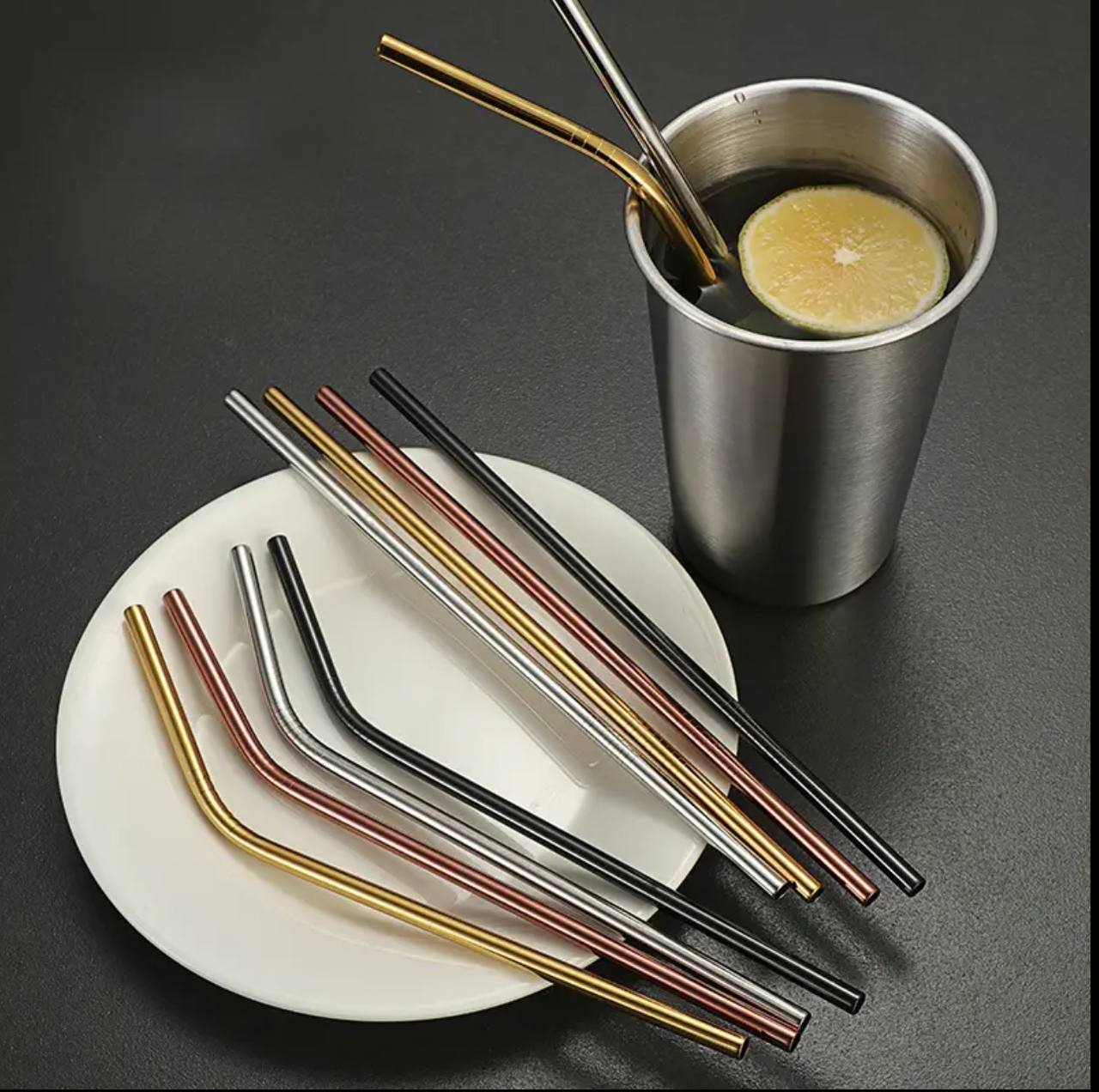 100% FOOD GRADE STAINLESS STEEL REUSABLE STRAWS