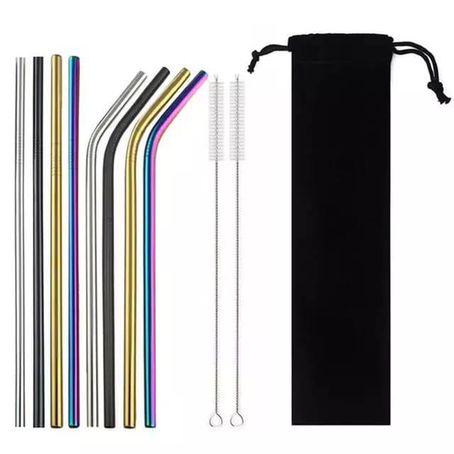 100% FOOD GRADE STAINLESS STEEL REUSABLE STRAWS