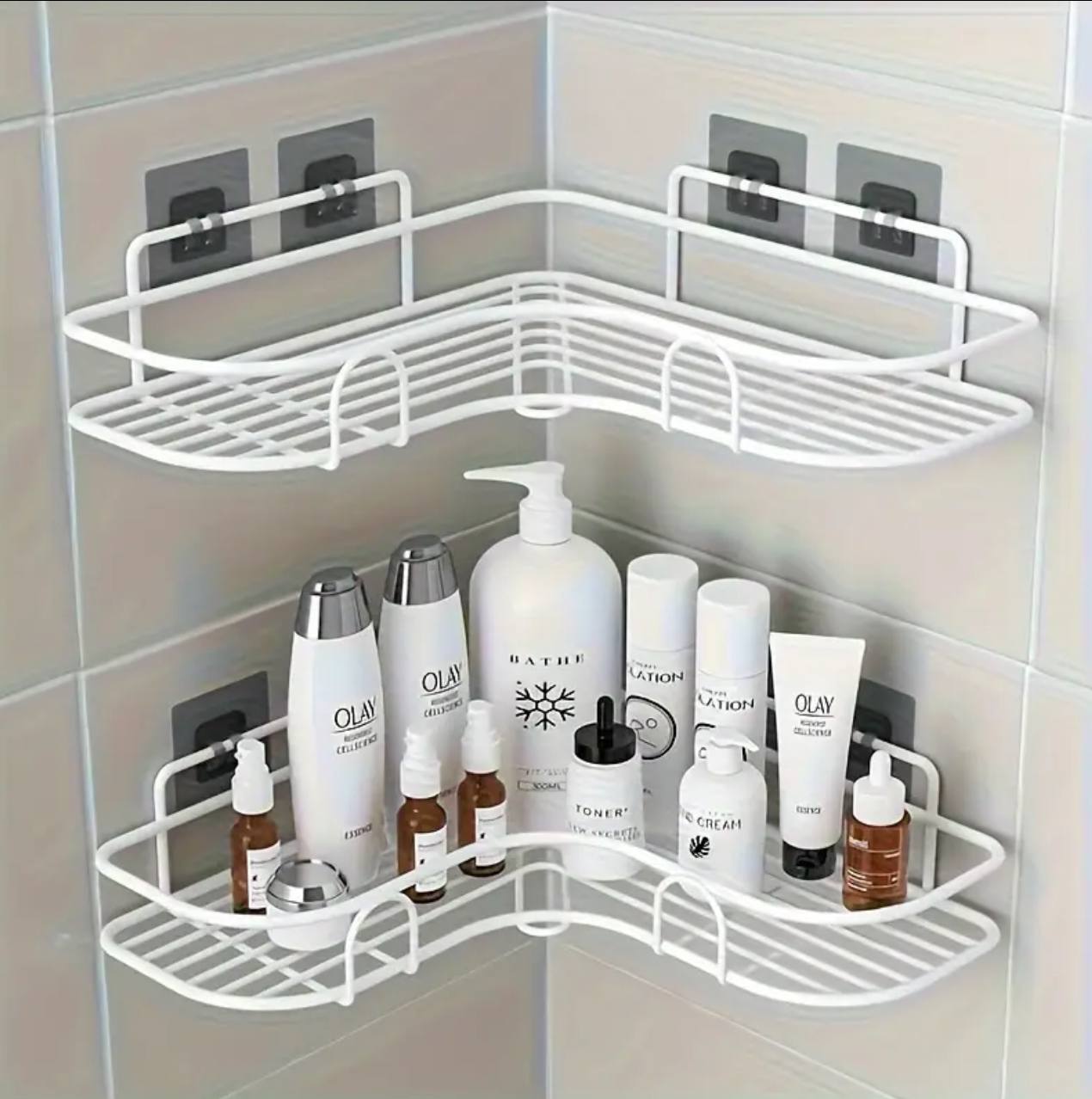 1pc Bathroom Shelves Triangular Corner Shower Shelf
