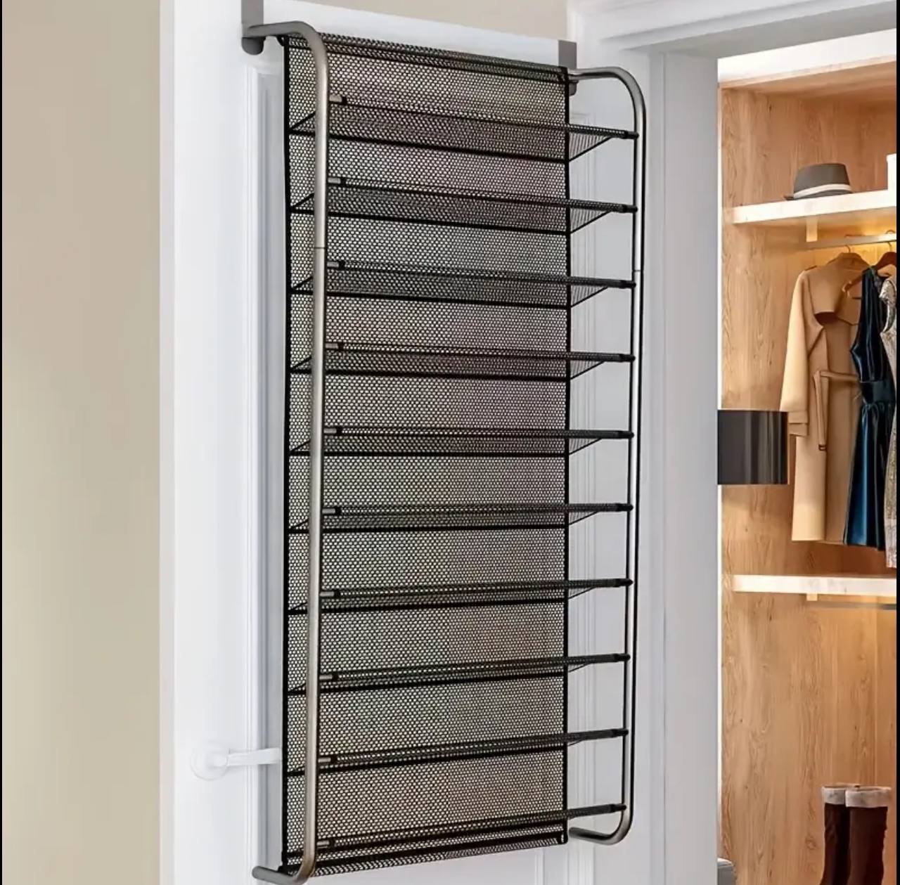 10 Tier Over The Door Shoe Organizer