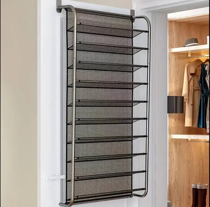10 Tier Over The Door Shoe Organizer