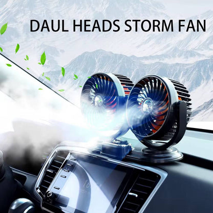 2 speed Double headed vehicle fan