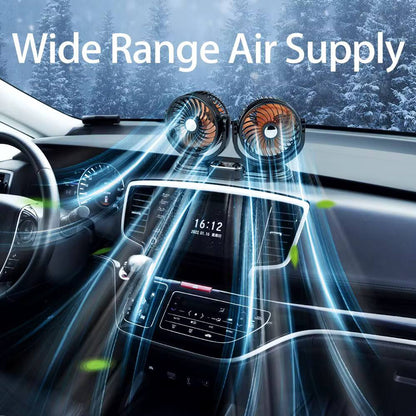 2 speed Double headed vehicle fan