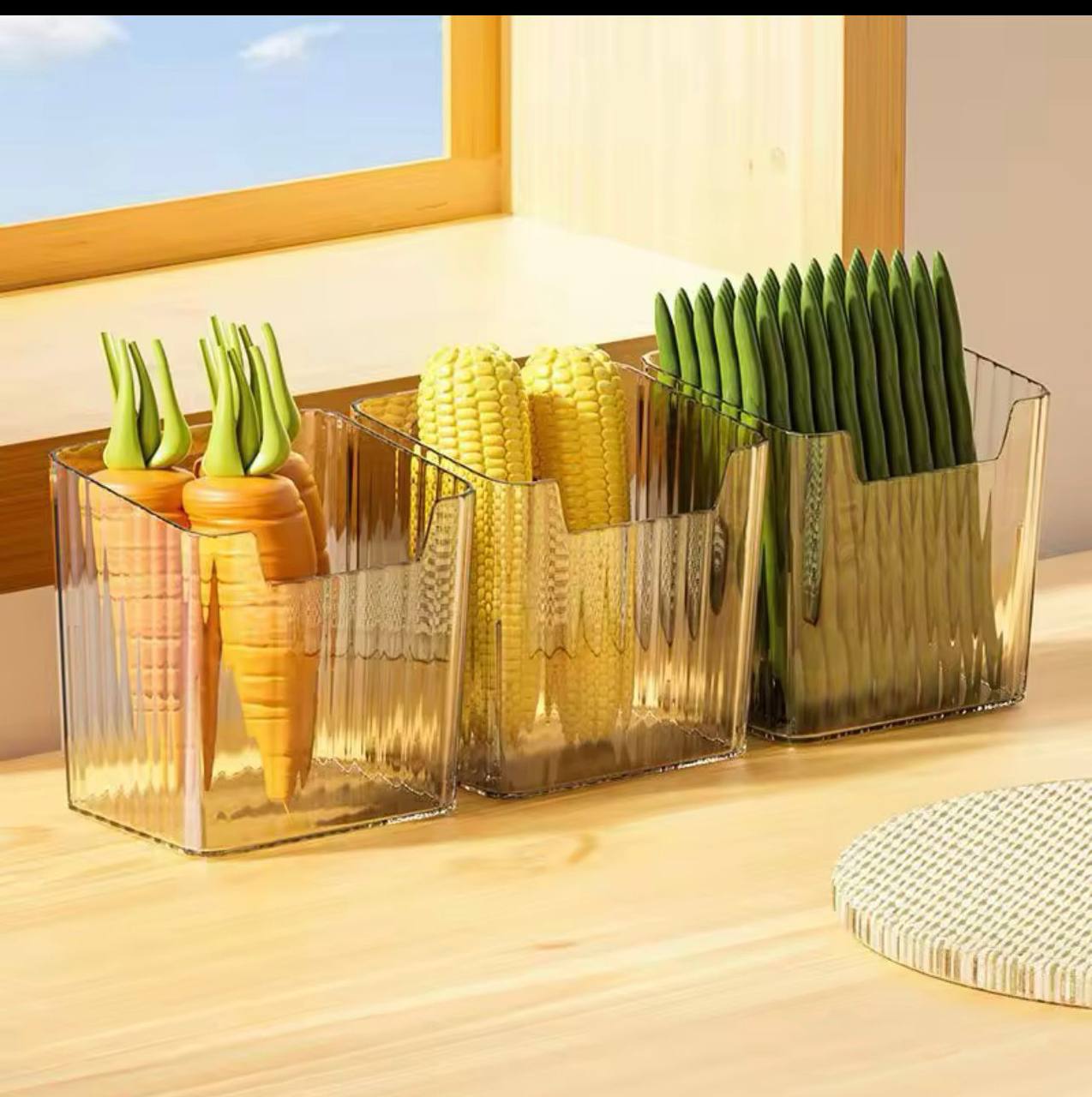 Acrylic Refrigerator Side Door Food Fresh Storage Box