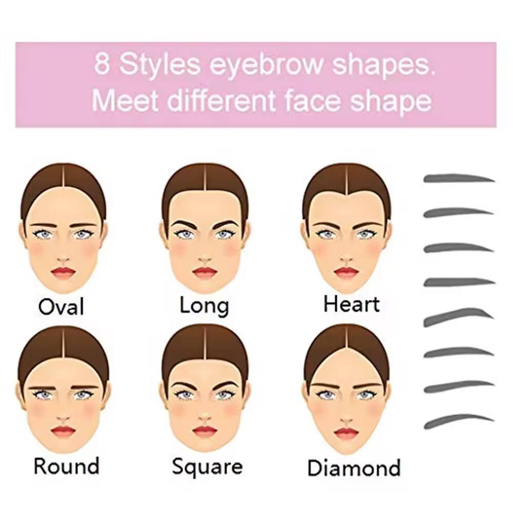 8 different shapes eyebrow shaper