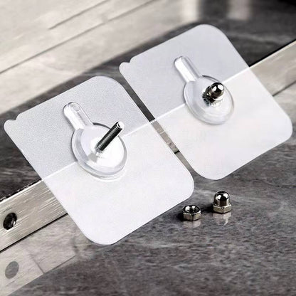 10PCS TRANSPARENT ADHESIVE WALL HOOKS