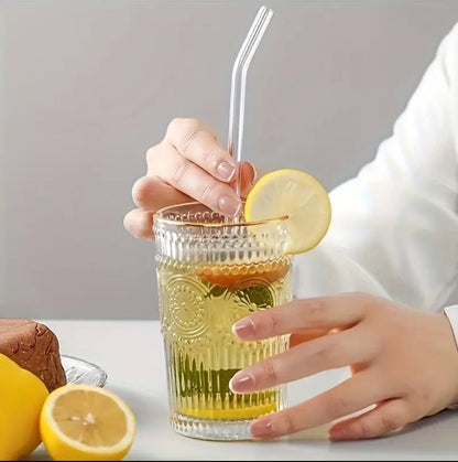 4 Pcs Reusable Glass Straws
