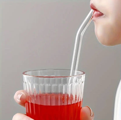4 Pcs Reusable Glass Straws