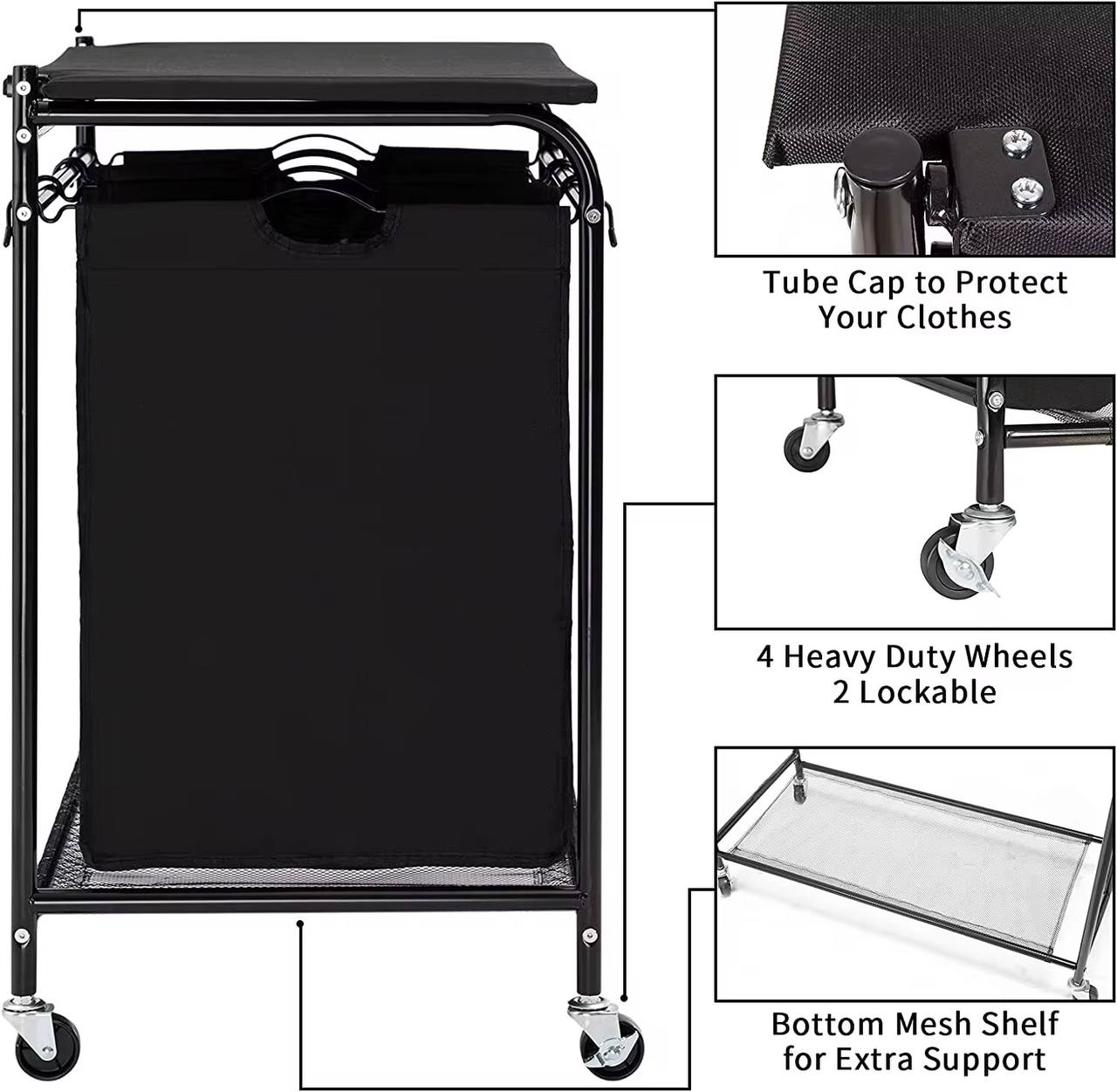 3 Compartment laundry basket