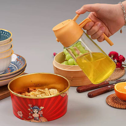 2 in 1 oil dispenser with sprayer