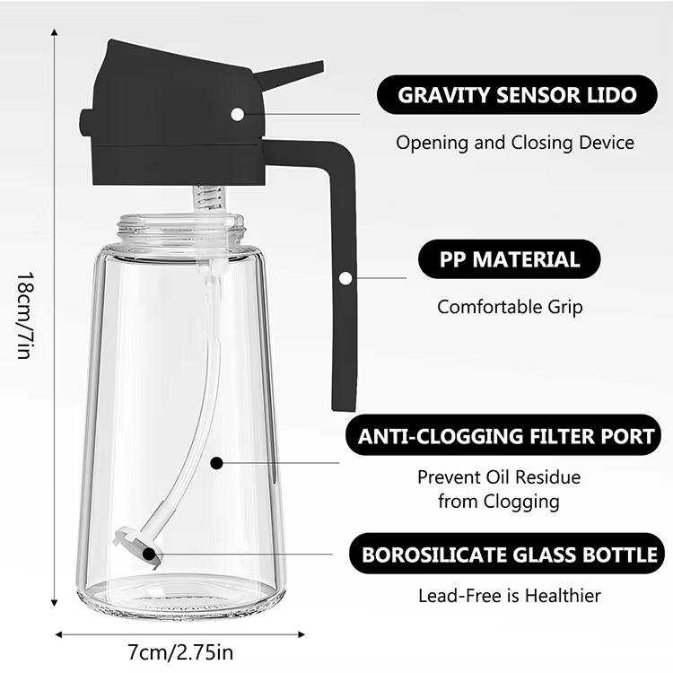 2 in 1 oil dispenser with sprayer