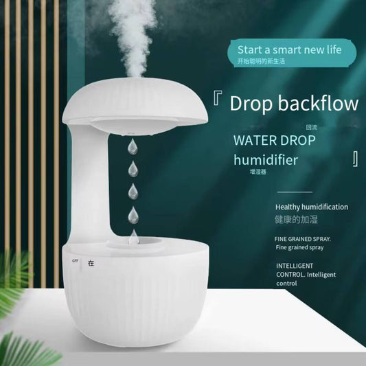 Anti-gravity water droplets humidifier