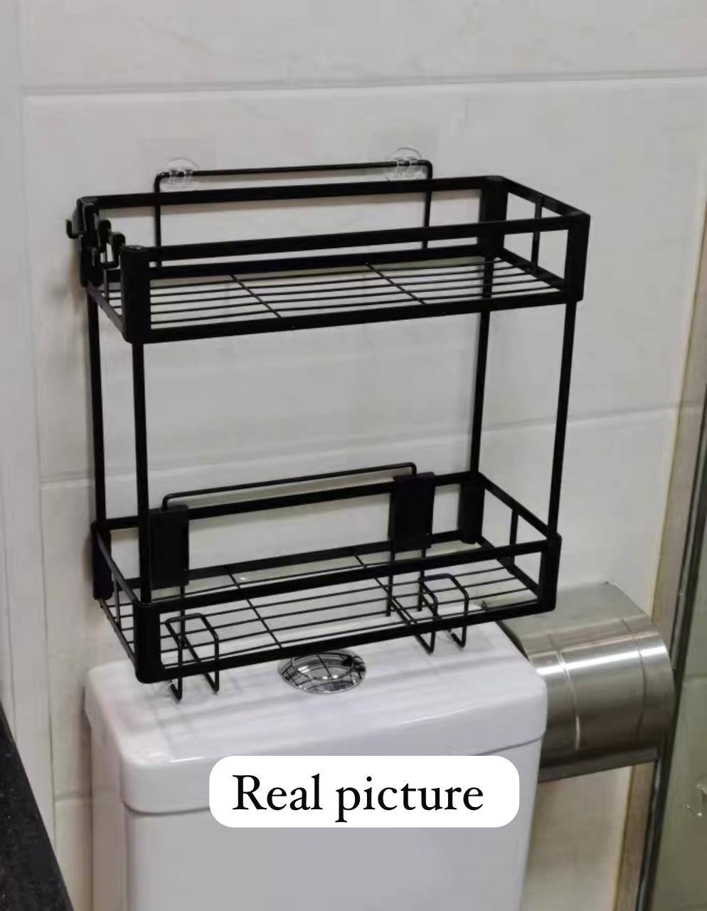 2 tier Space-Saving over the toilet  Storage Rack