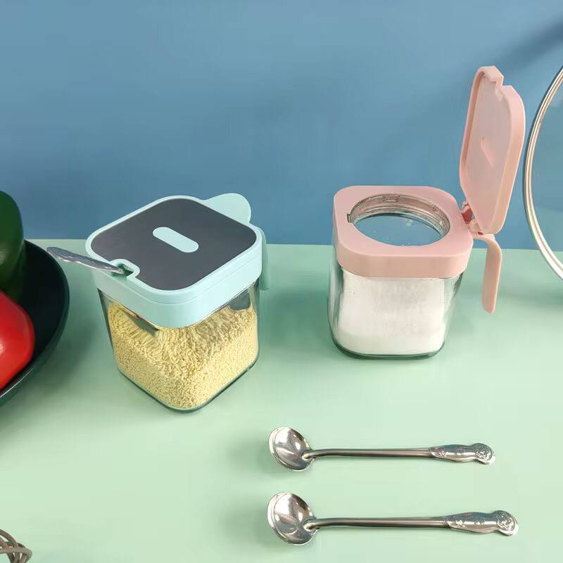 255ml heavy unbreakable  borosilicate glass spice jar