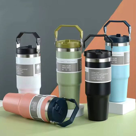 900ml Thermal coffee cup/thermos /water bottle/Themal mug with handle