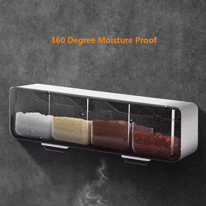 4 slot kitchen wall spice organizer