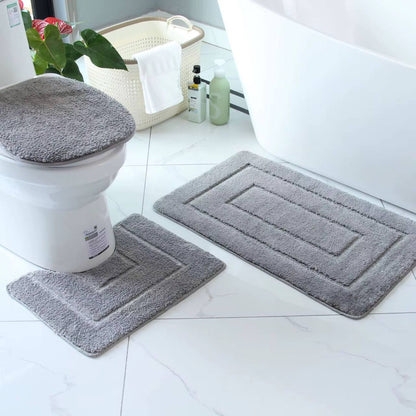 3 piece thickened bathroom toilet mat