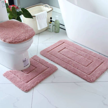 3 piece thickened bathroom toilet mat