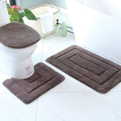 3 piece thickened bathroom toilet mat