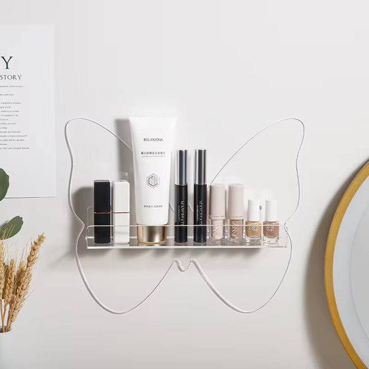 Arcylic  Butterfly design Floating Bathroom Shelve