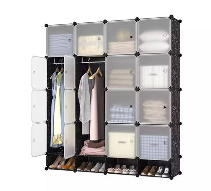 4 column plastic wardrobe