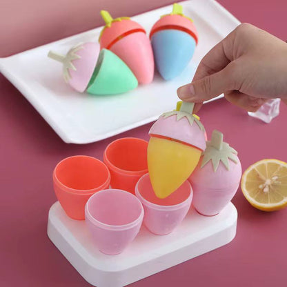 6 Grids strawberry ice Cream popsicle Mold