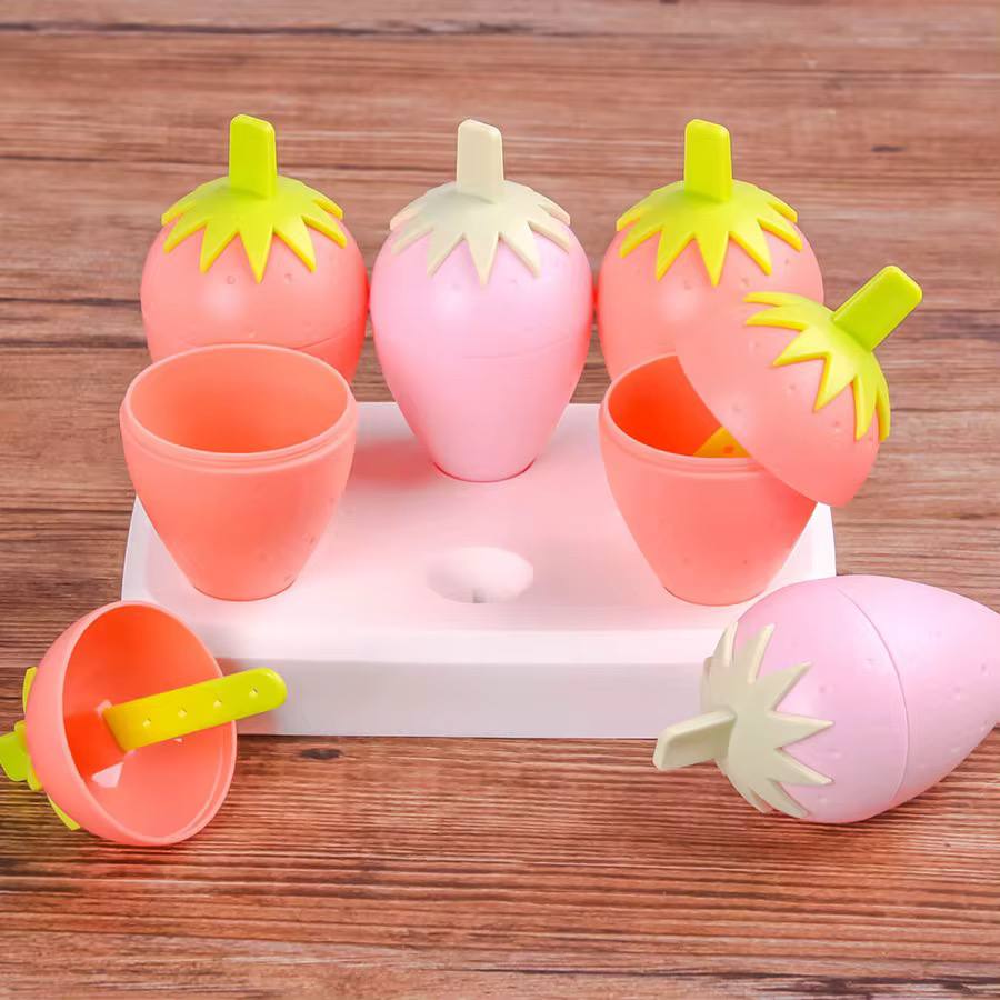 6 Grids strawberry ice Cream popsicle Mold