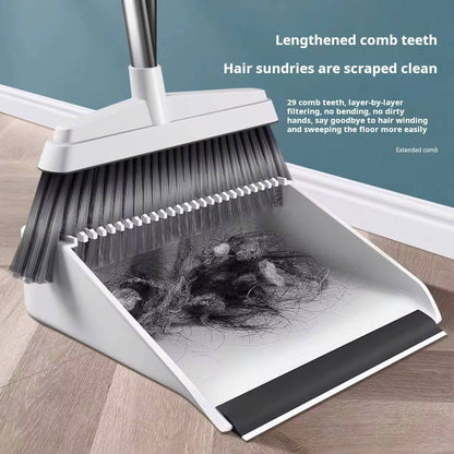 360° Rotating Long Broom & scoop  dustpan set