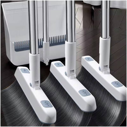 360° Rotating Long Broom & scoop  dustpan set